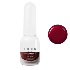 Green Reactive Vegan Nail Polish, Didier Lab, Red Wine, 10 ml
