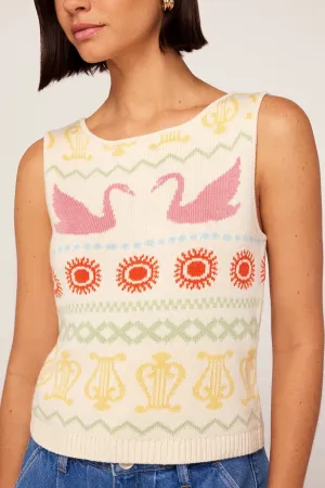 HAILEY IVORY SWAN FAIRSILE KNIT VEST