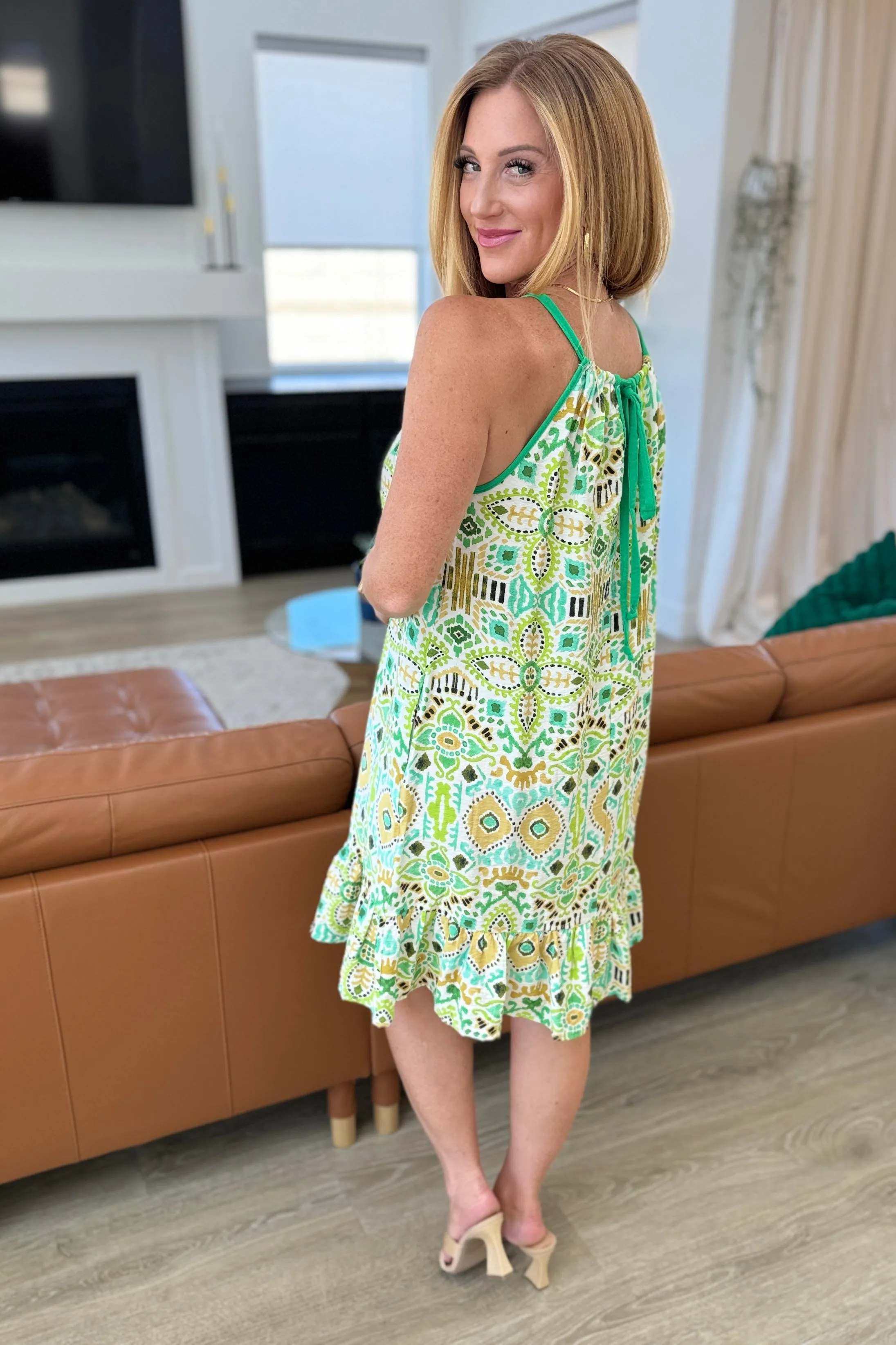 Hazel Blues® |  As You Walk On By Tank Dress in Lime