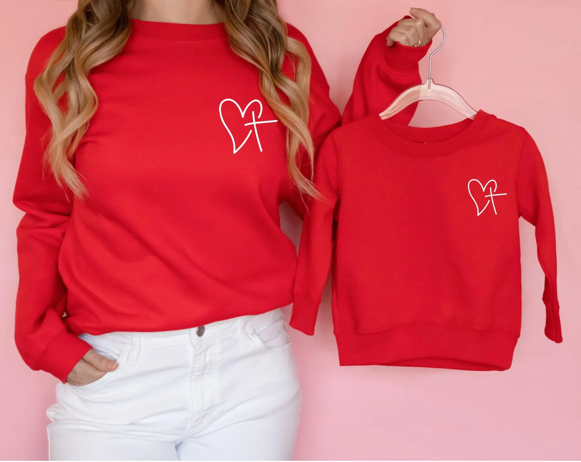 Heart of Faith Christian Sweatshirt I Valentines Crewneck
