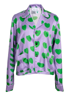Hearts Pyjama Top