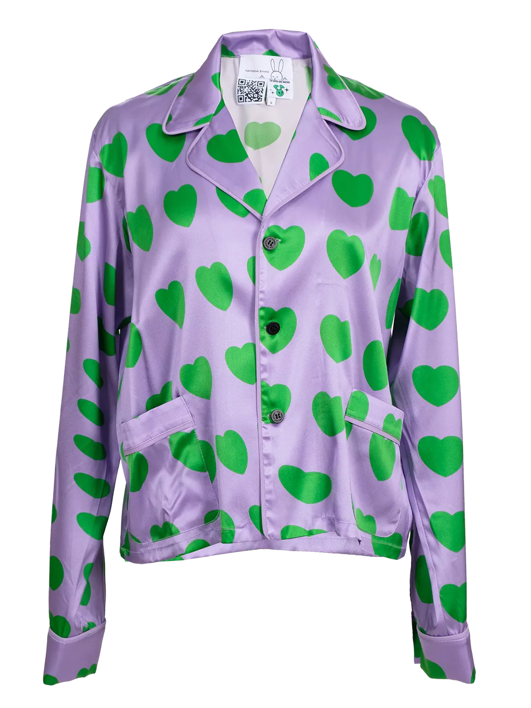 Hearts Pyjama Top