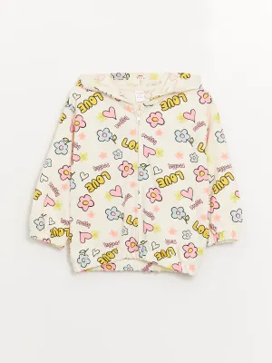 Hooded Long Sleeve Baby Girls Zipper Sweatshirt