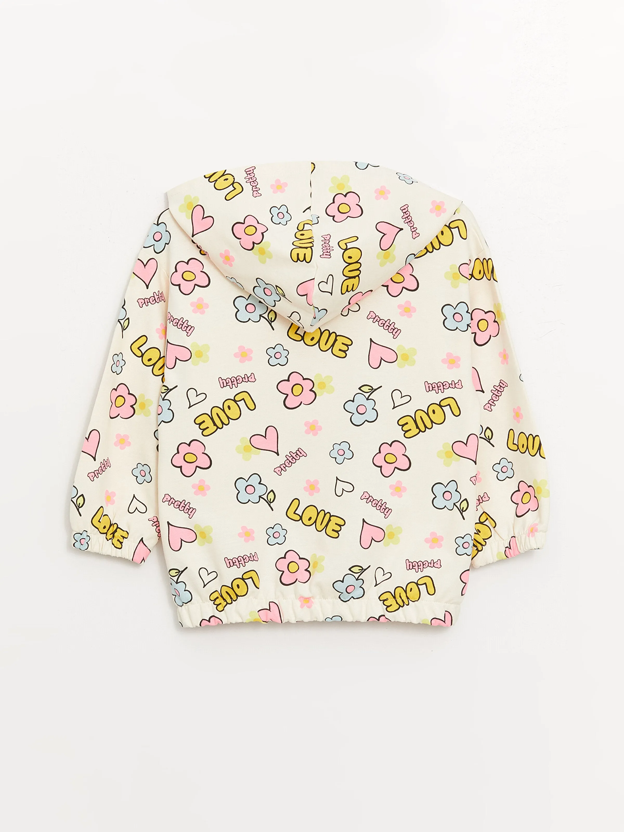 Hooded Long Sleeve Baby Girls Zipper Sweatshirt