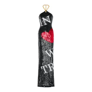 In Love We Trust Long Sequin Dress