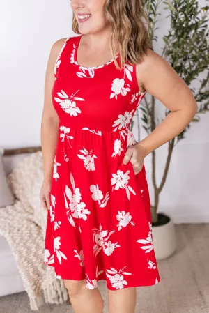 IN STOCK Kelsey Tank Dress - Red Floral