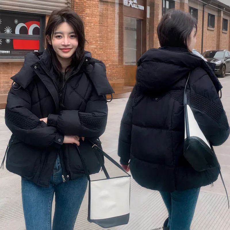 Insulated Zip-Up Windproof Puffer Jacket for Women