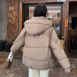 Insulated Zip-Up Windproof Puffer Jacket for Women