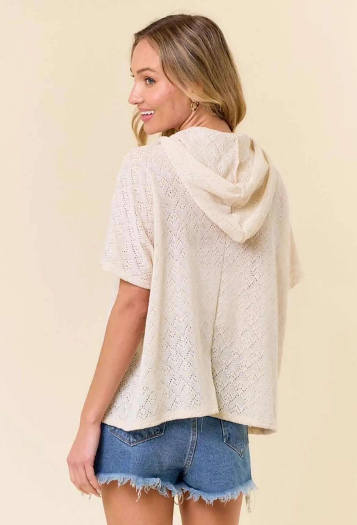 Ivory Knit Hoodie