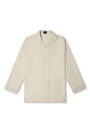 Ivory Sandwash Silk Lounge Shirt