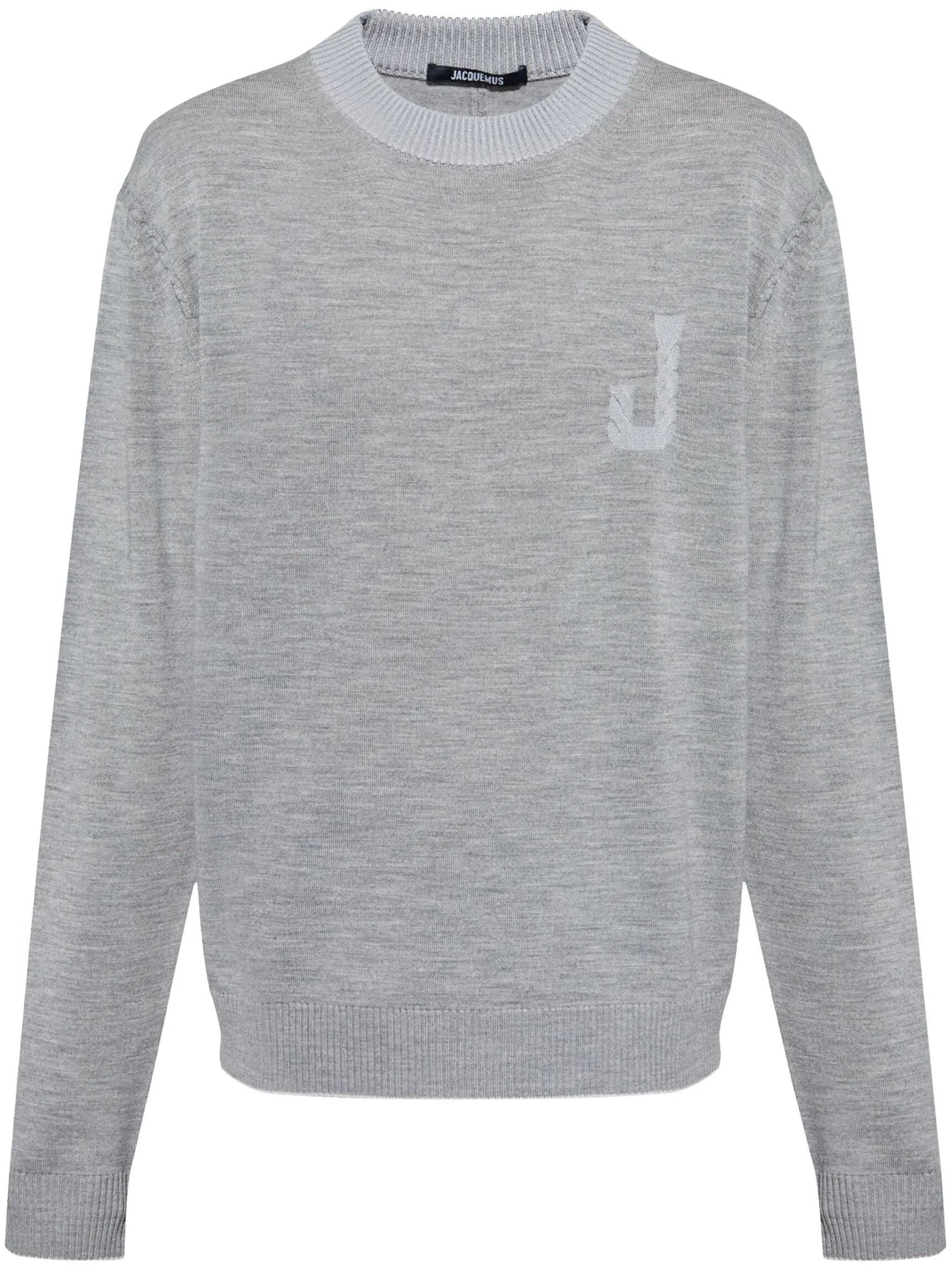 Jacquemus beluga grå stickad tröja
