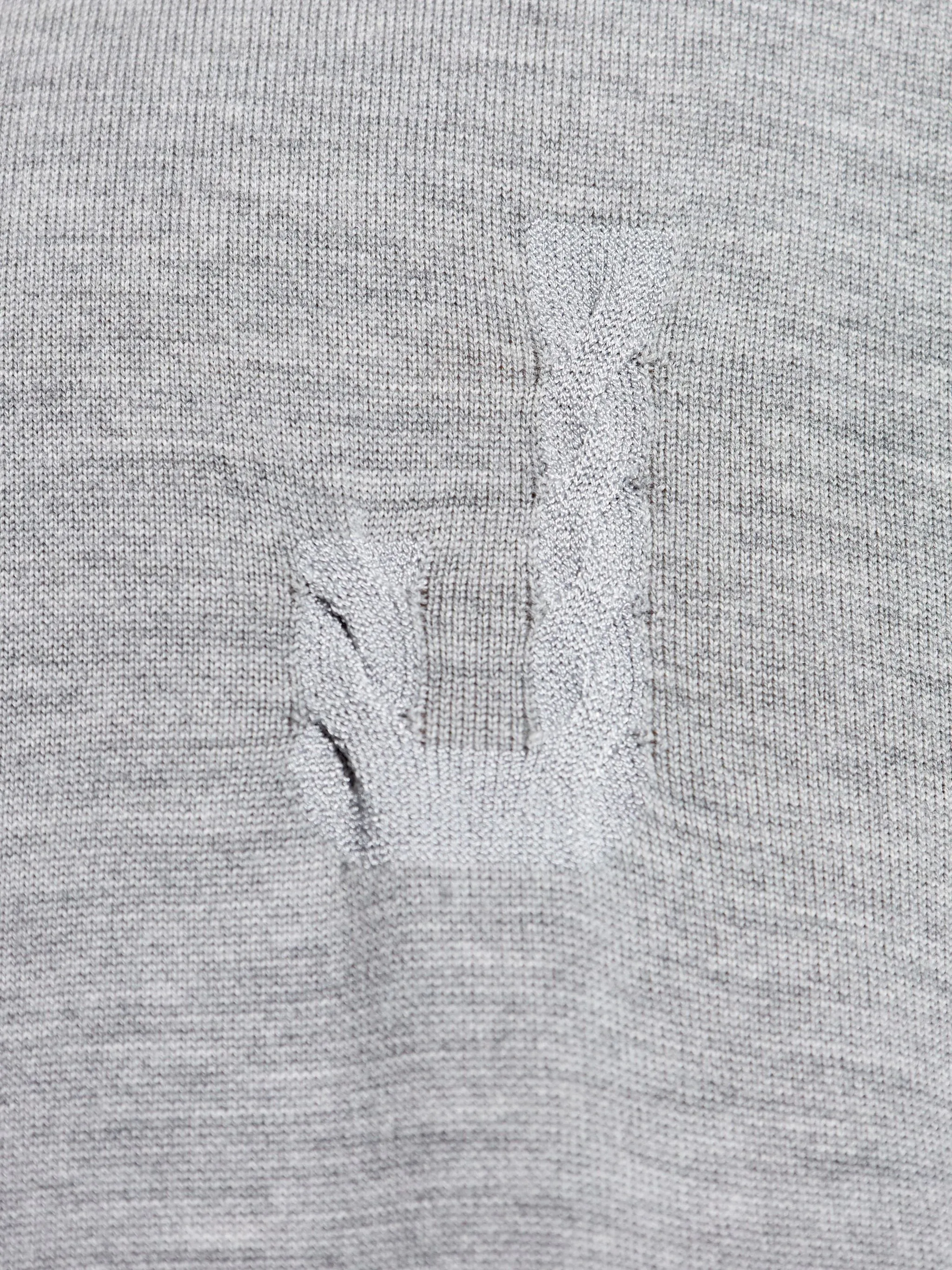 Jacquemus beluga grå stickad tröja