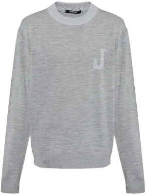 Jacquemus beluga grå stickad tröja