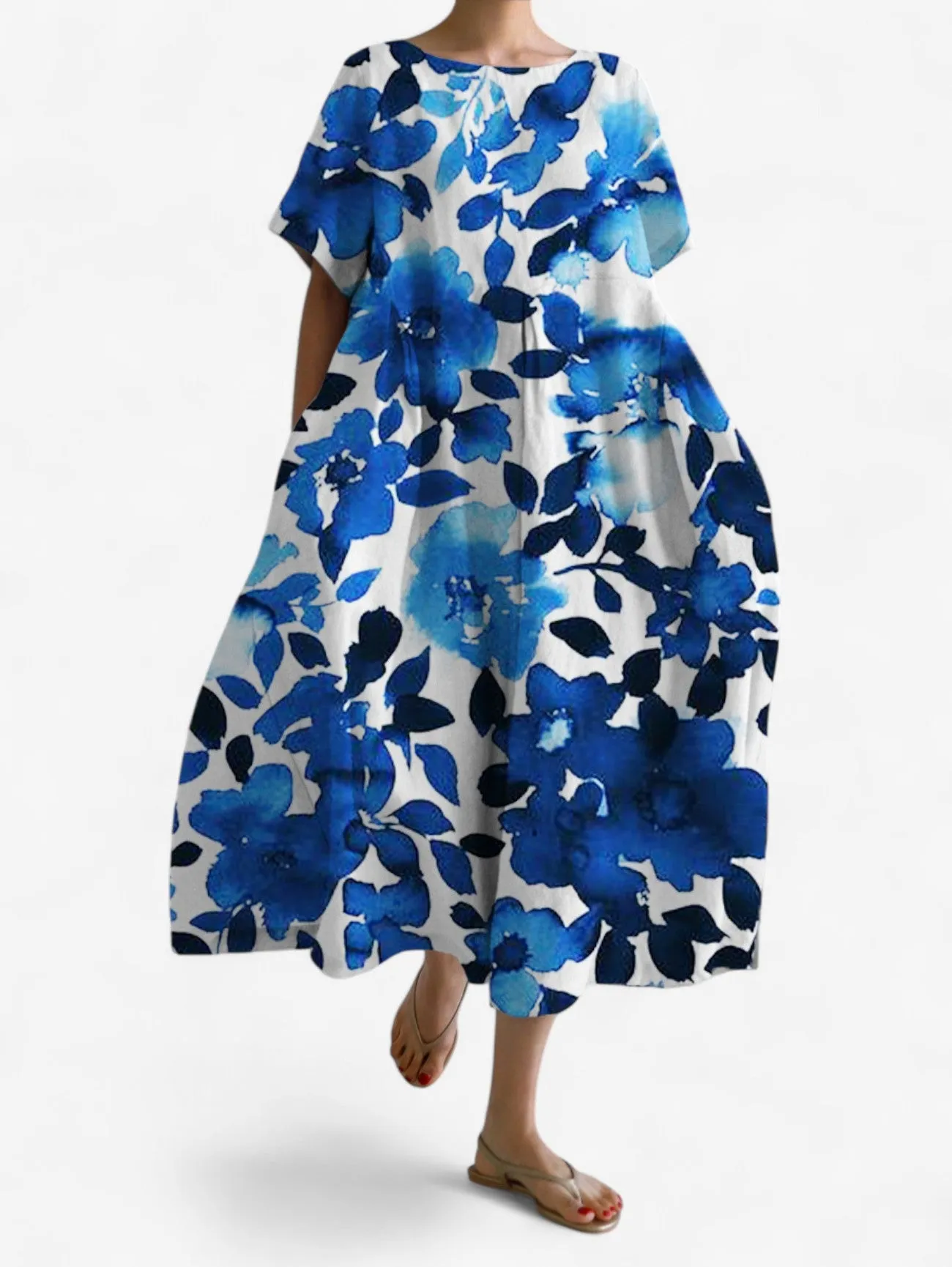 Jada | Women’s Boho Printed Loose Short Sleeve Summer Dress