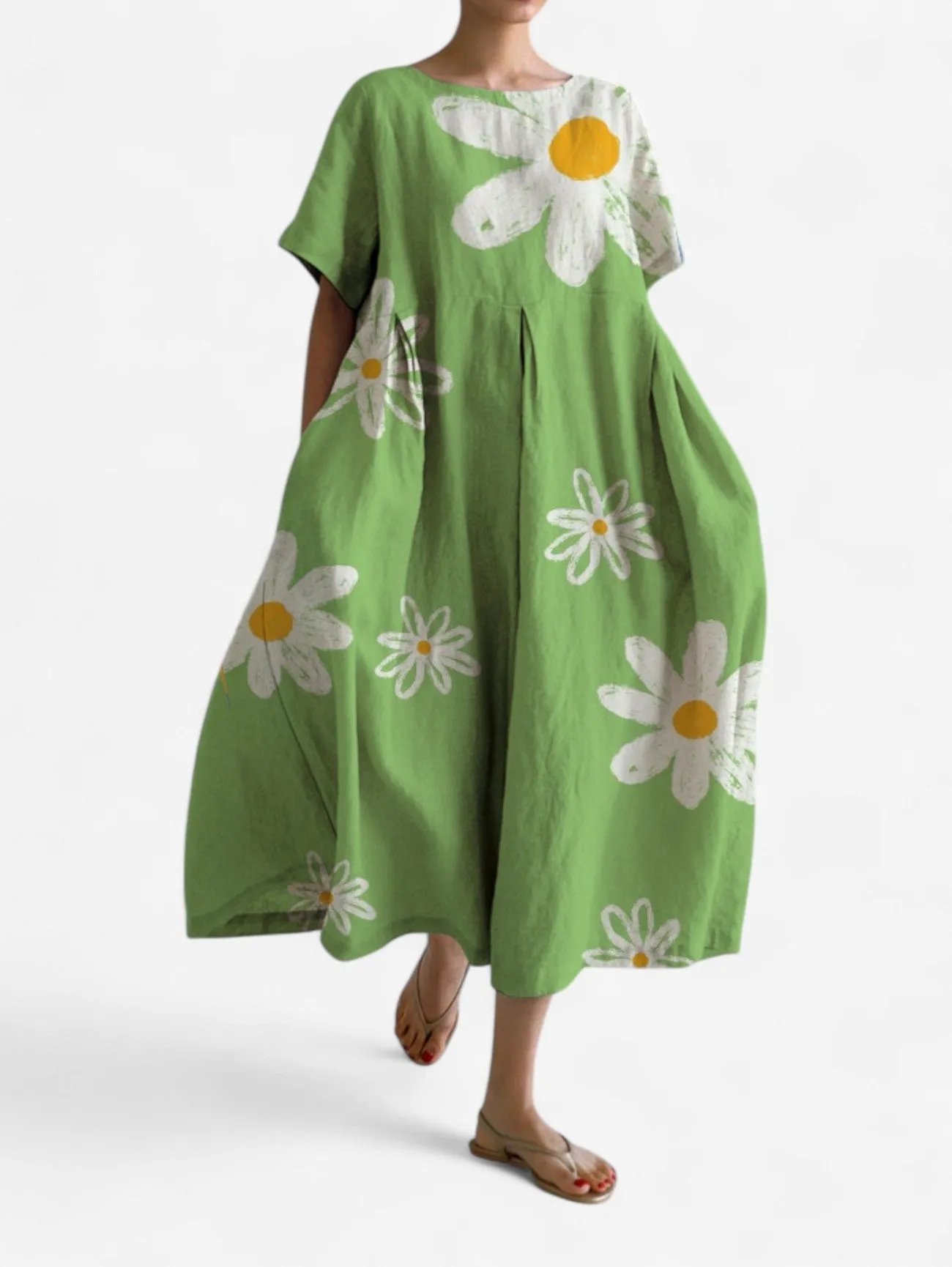 Jada | Women’s Boho Printed Loose Short Sleeve Summer Dress
