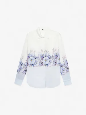 Jada | Women's Lightweight Button Down Floral Long Sleeve Blouse