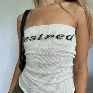 JazzHer Women's American Retro Punk Hip-Hop Rock Aesthetic Knit Tube Tops Sexy Slim Chic Crop Tops Y2K Harajuku Autumn Winter Streetwear