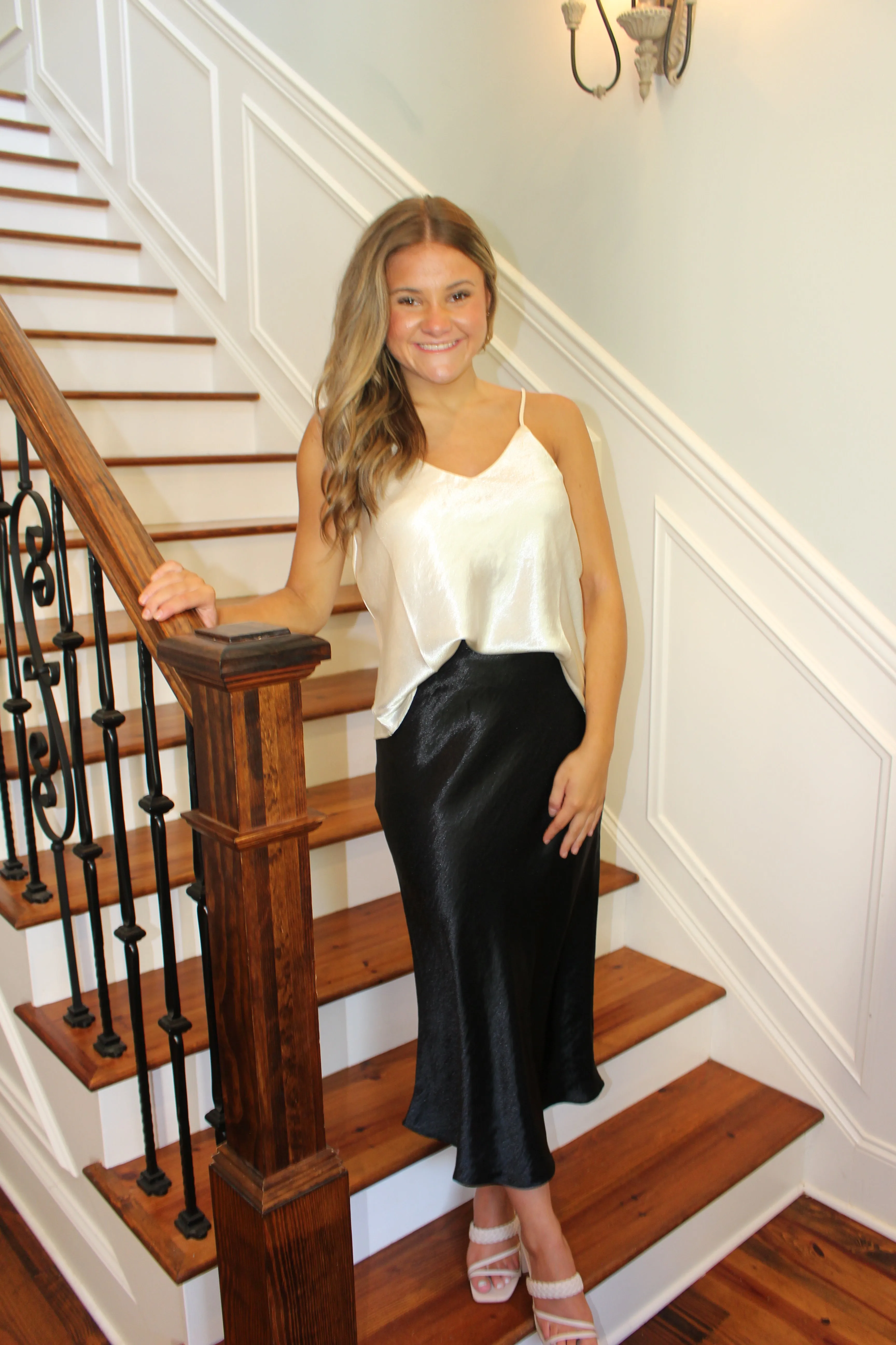 Jenna Silk Top (Cream)