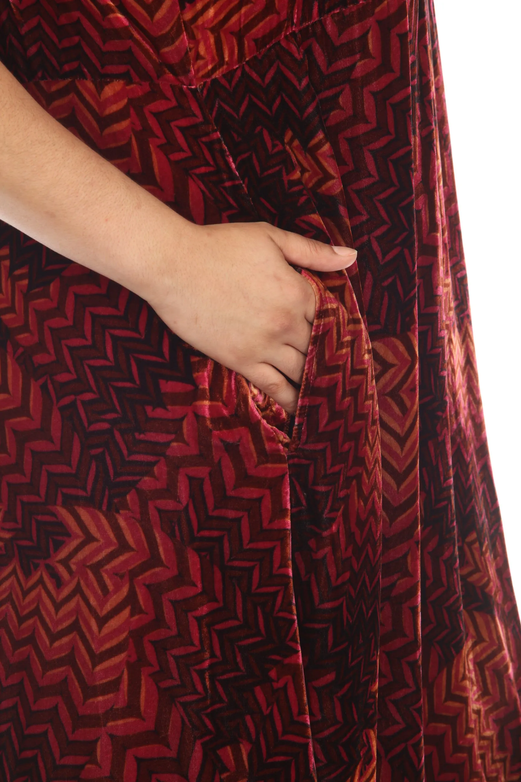 Johnny Was JWLA Belle Velvet Geometric Sleeveless Tank Dress Plus Size J36622