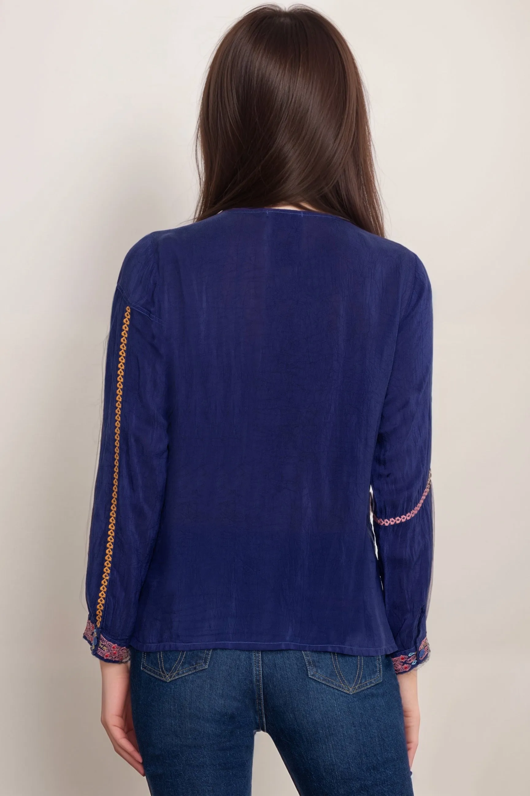 Johnny Was Primavera Catina Embroidered Blouse C16724 *