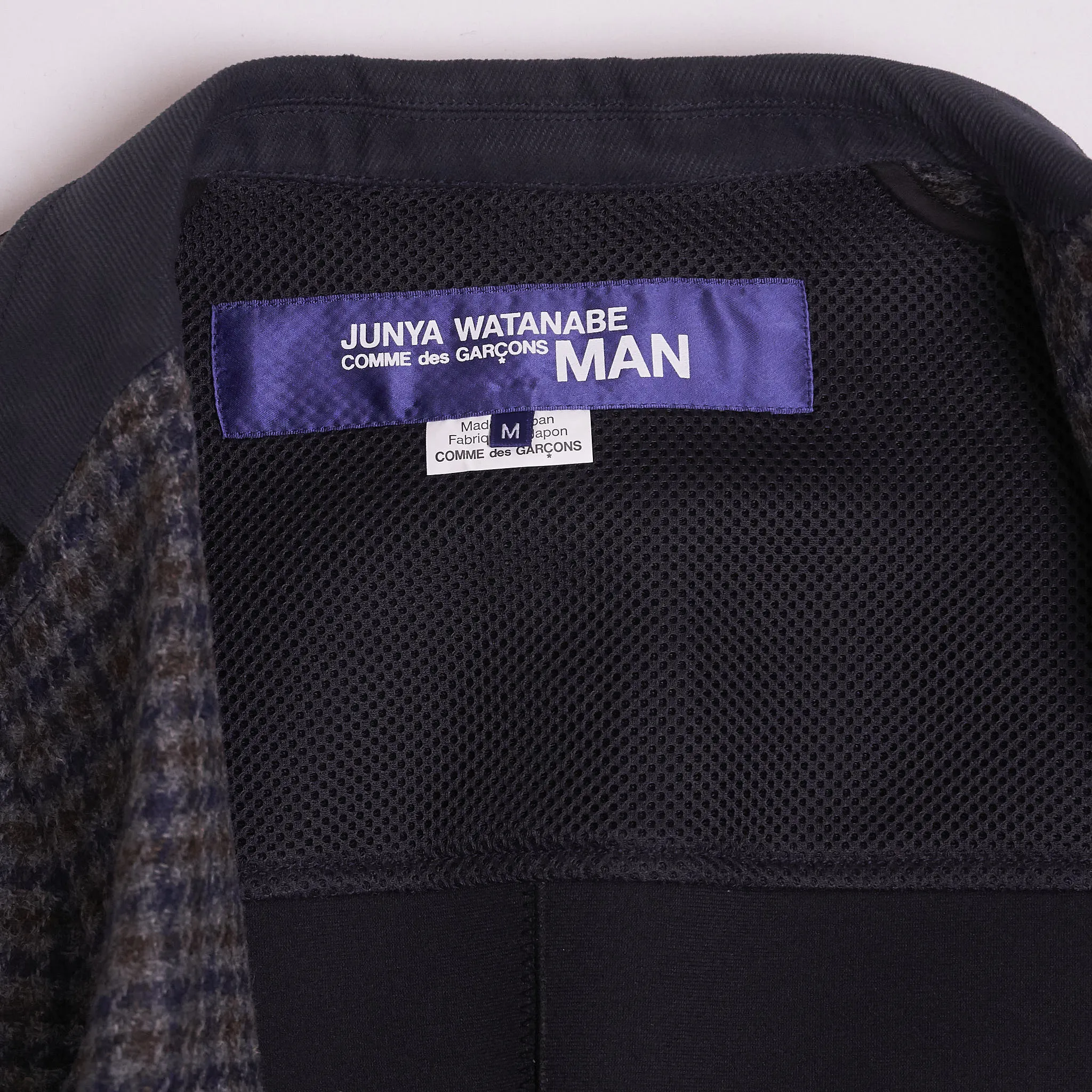 Junya Watanabe Man Pied de Coq Wool Blazer Neoprene Lining