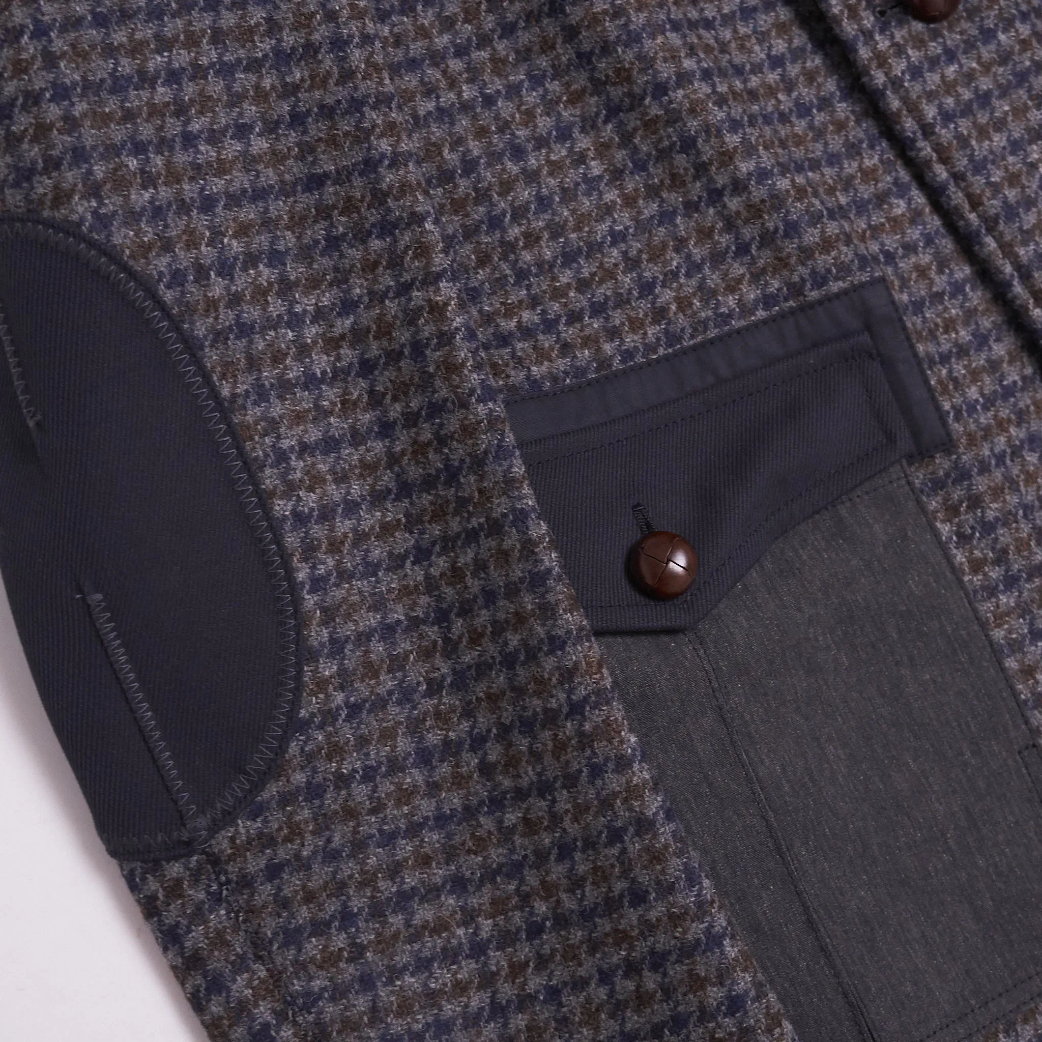 Junya Watanabe Man Pied de Coq Wool Blazer Neoprene Lining