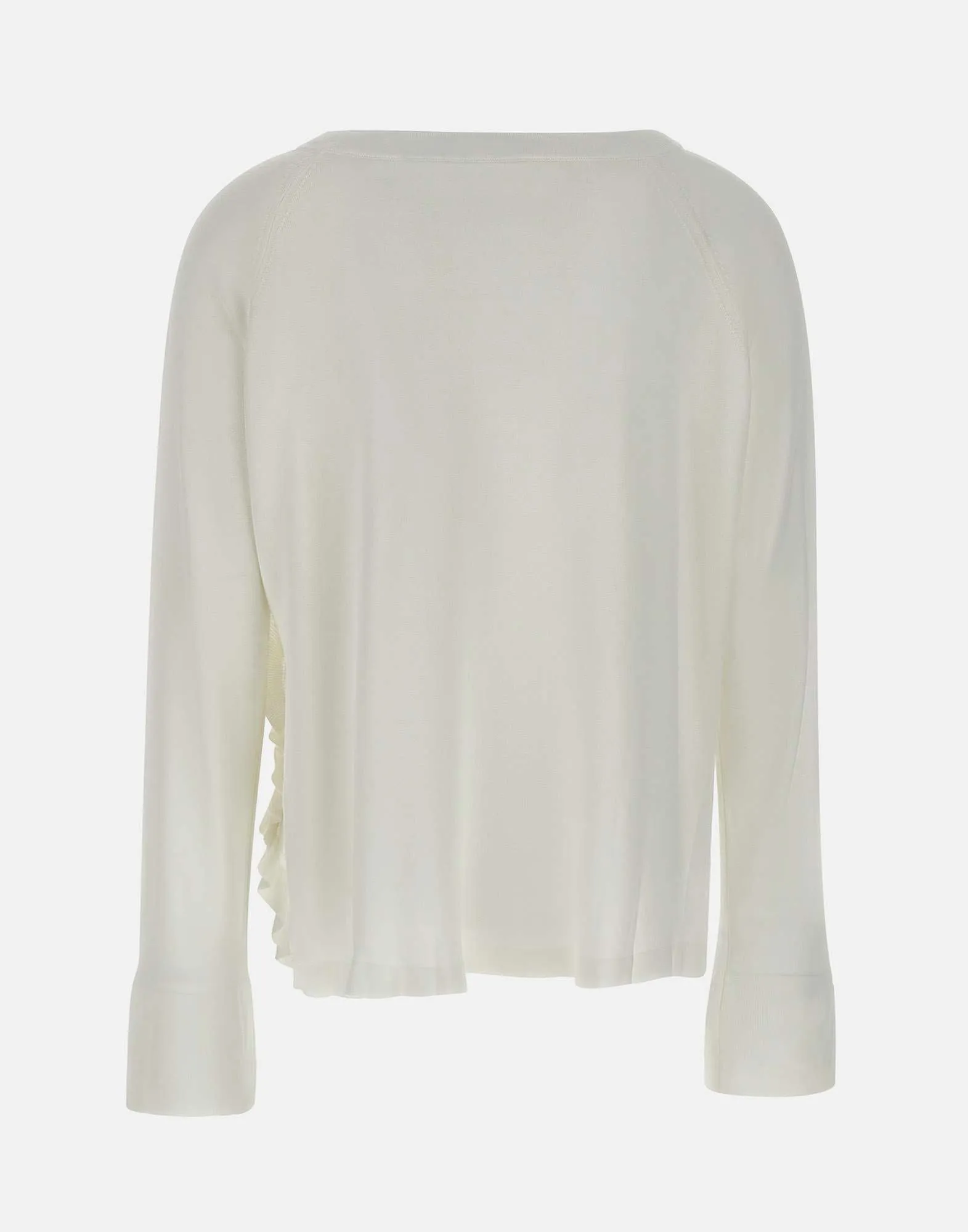 Kaos mjölkviskosblandning tröja med ruffles