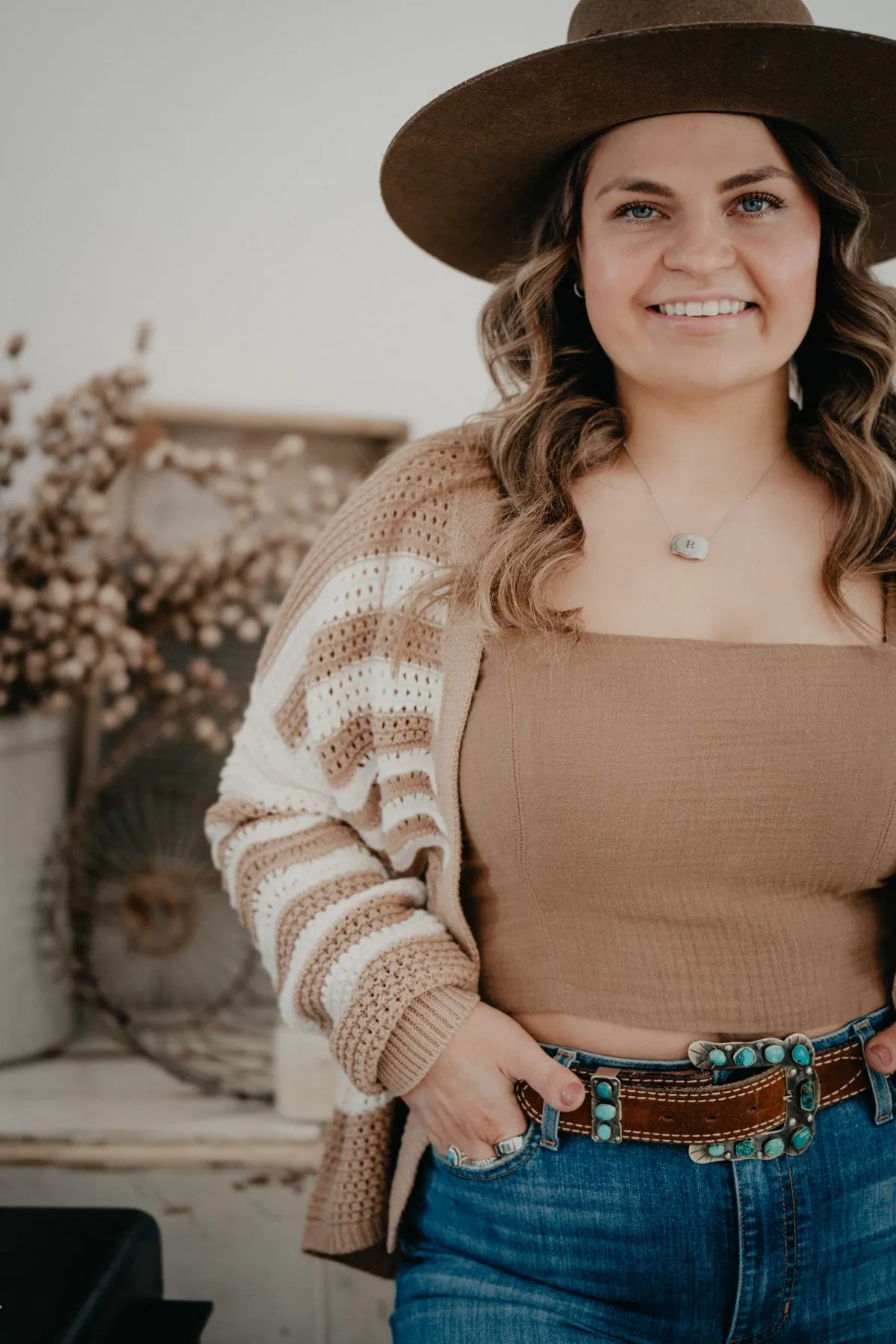 ‘Katlin’ Stripped Knit Sweater Cardigan (S-L)