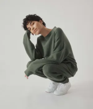 KNIT SWEATSHIRT IN PINE