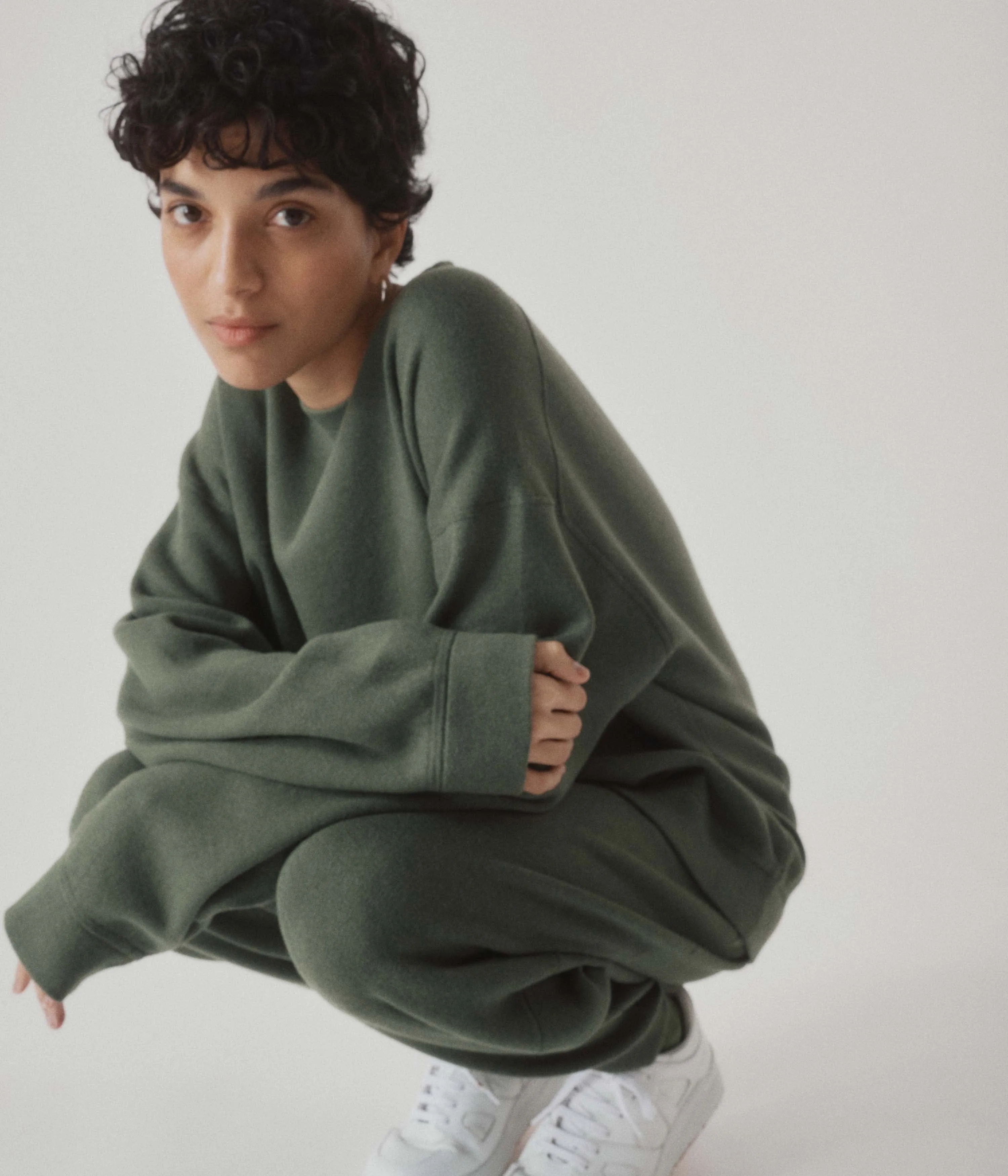 KNIT SWEATSHIRT IN PINE