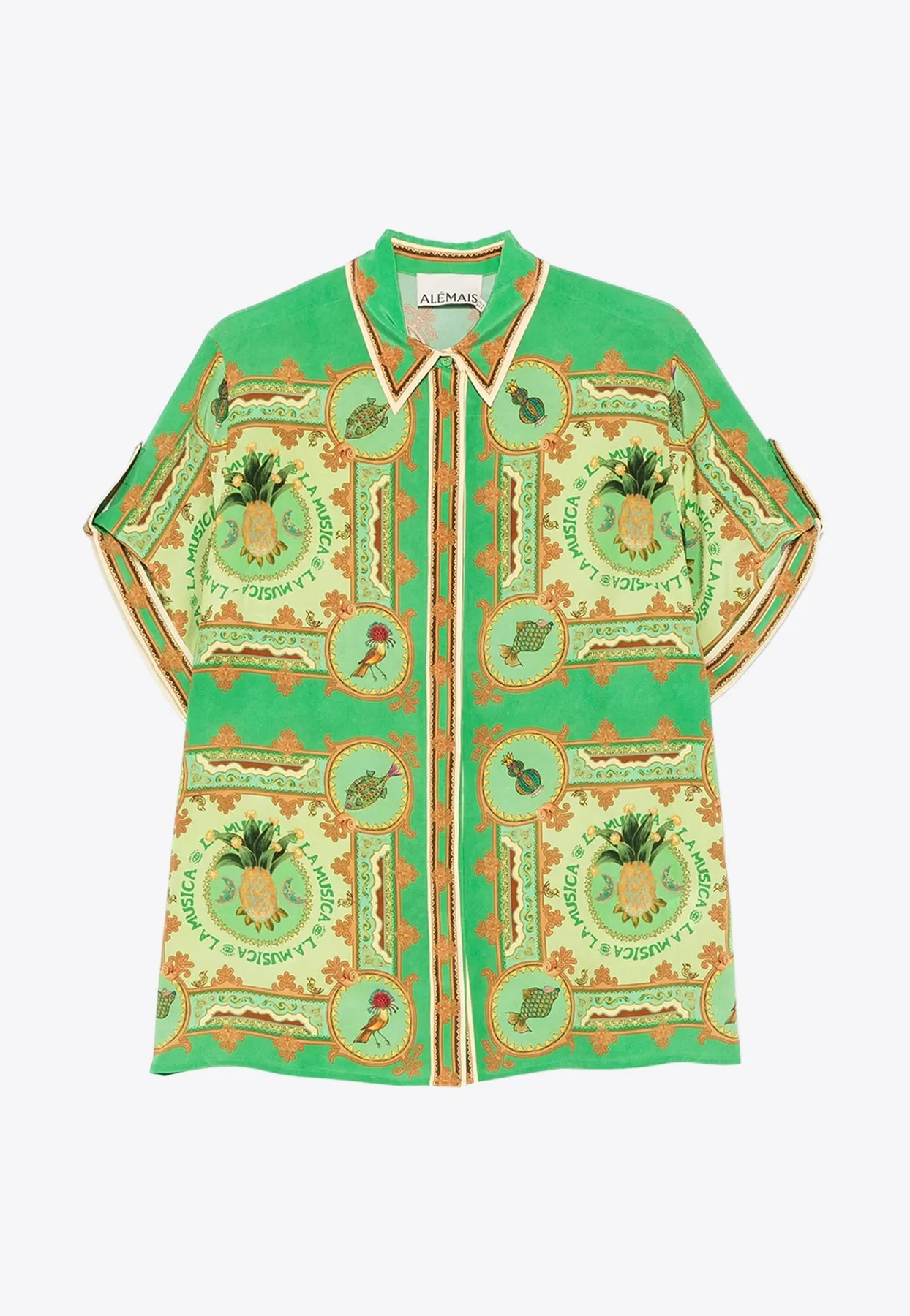 La Musica Printed Button-Up Shirt