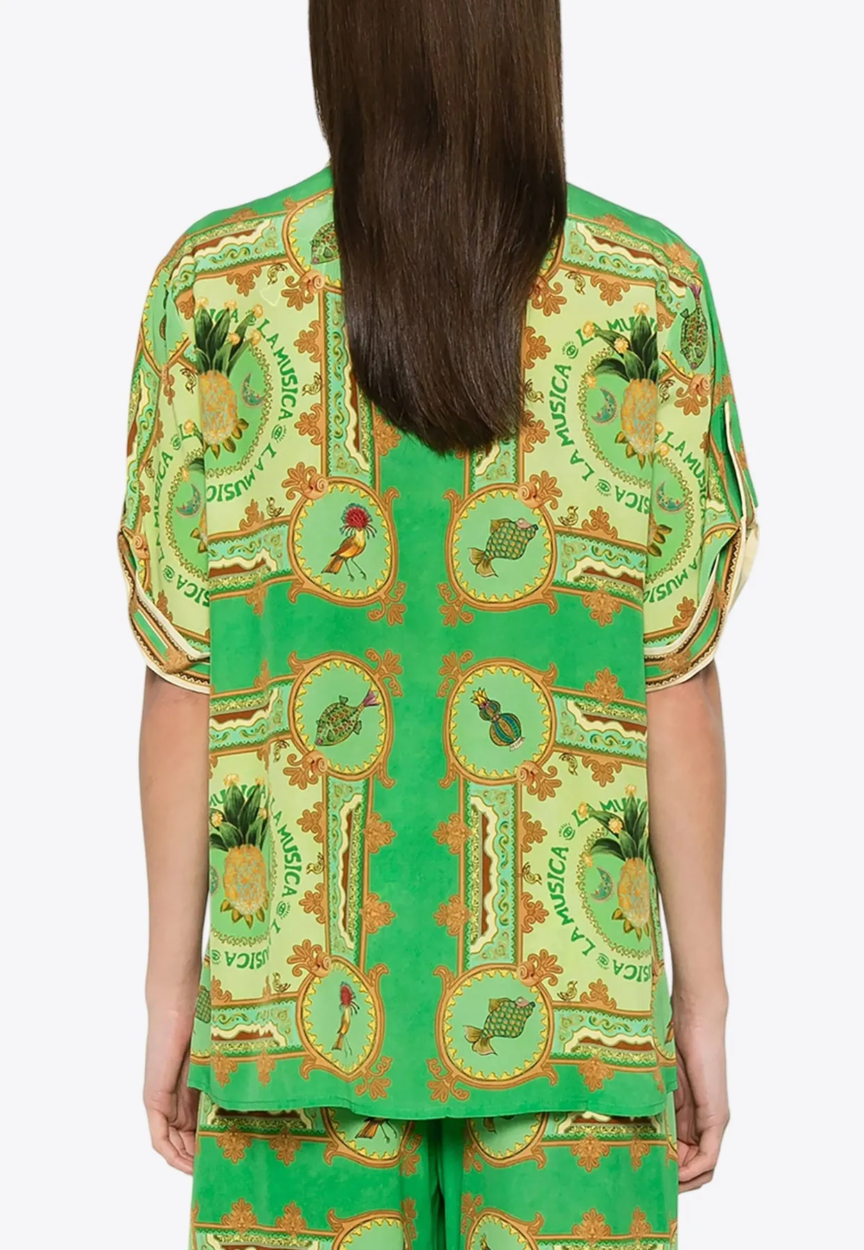 La Musica Printed Button-Up Shirt