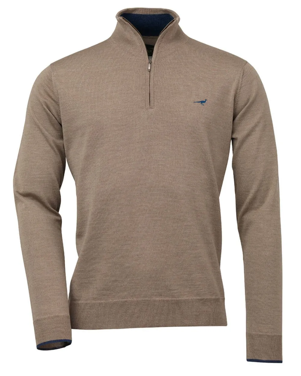 Laksen Norfolk Zip Neck Merino Sweater