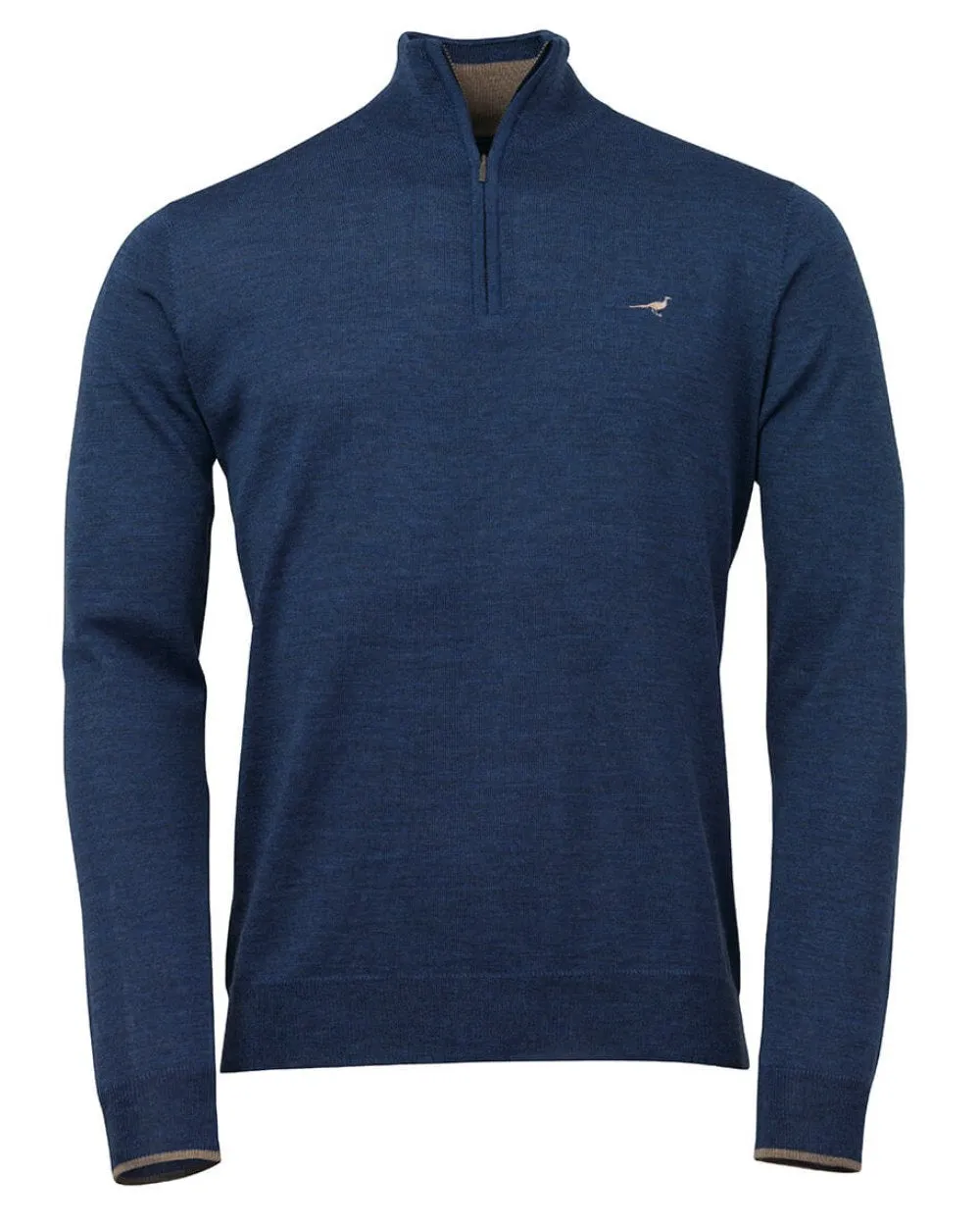 Laksen Norfolk Zip Neck Merino Sweater