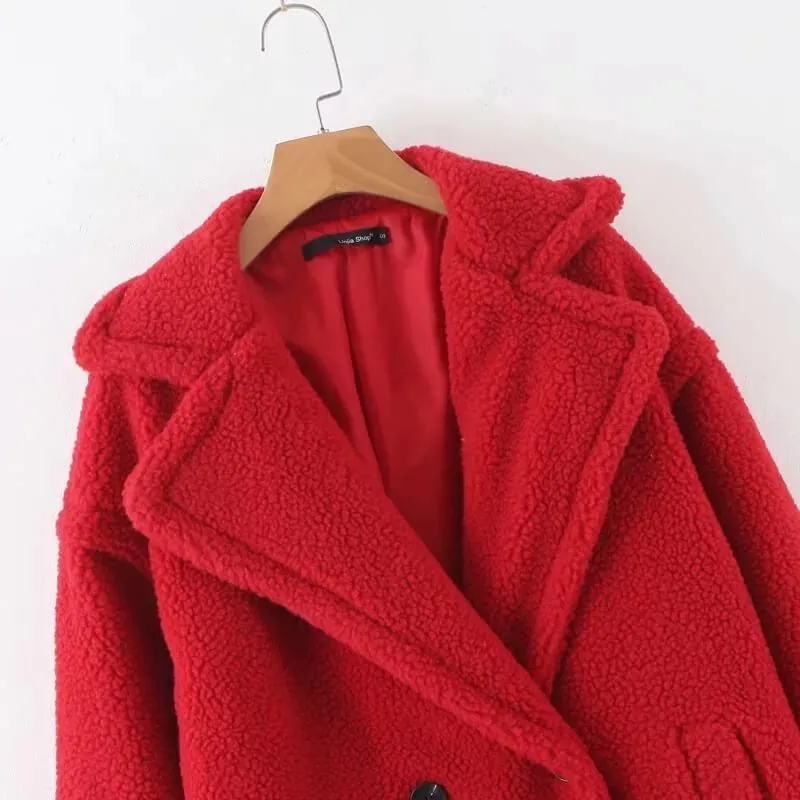 Lamb Wool Coat Plus Size