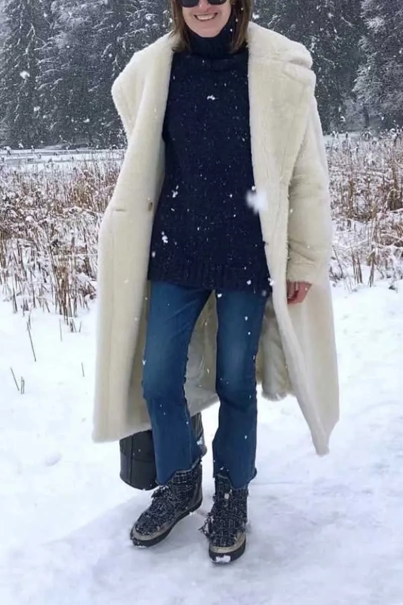 Lamb Wool Coat Plus Size