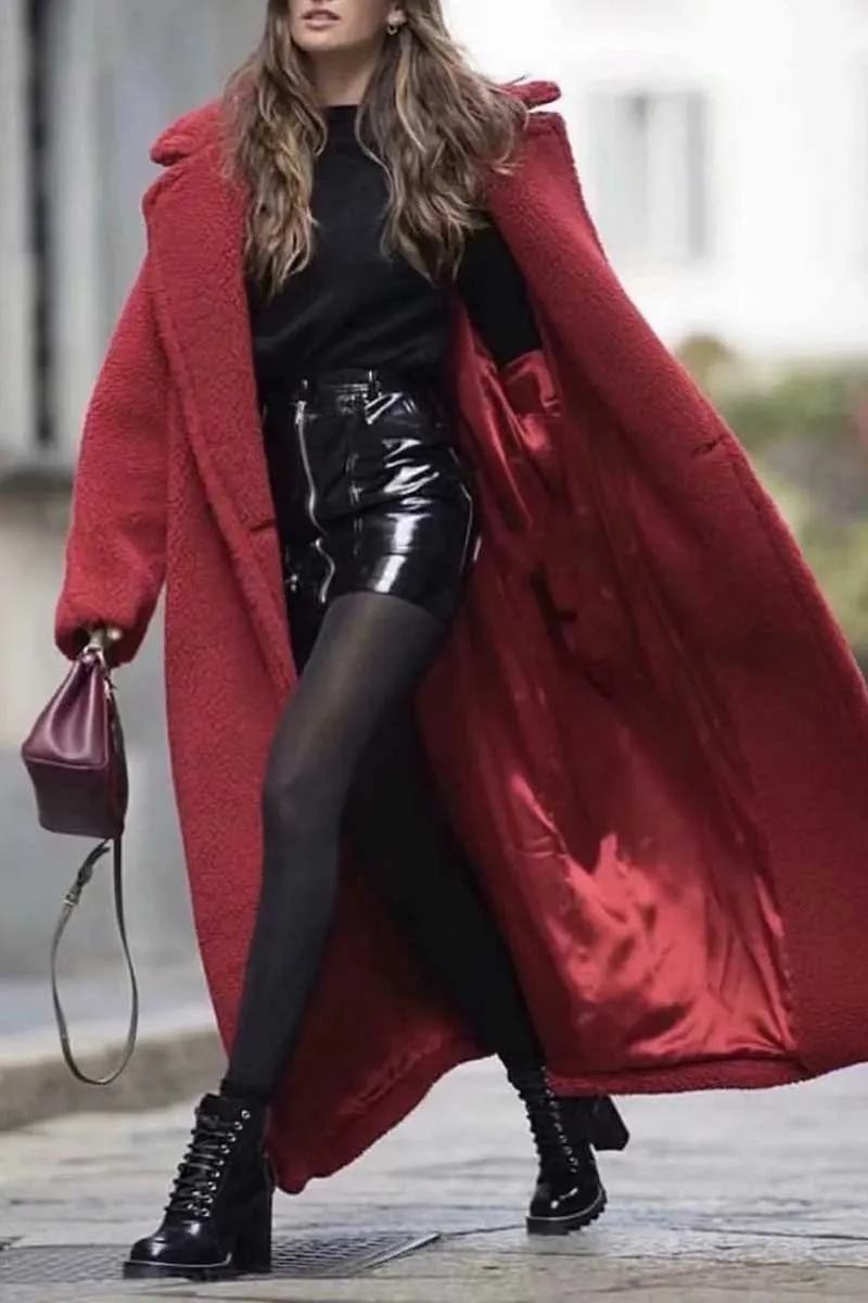 Lamb Wool Coat Plus Size