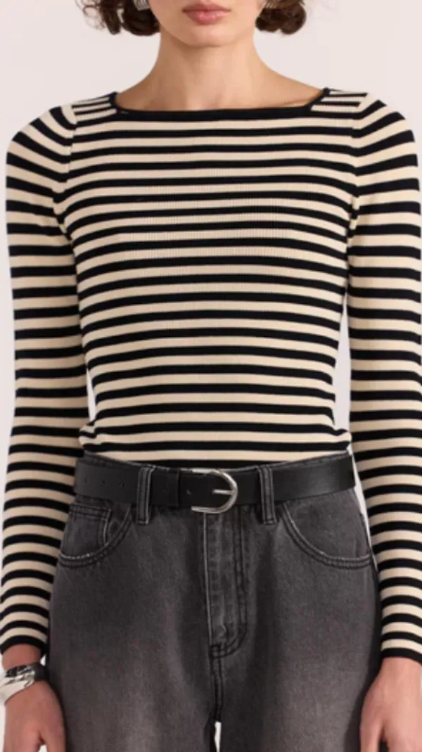 Lana Stripe Knit Top