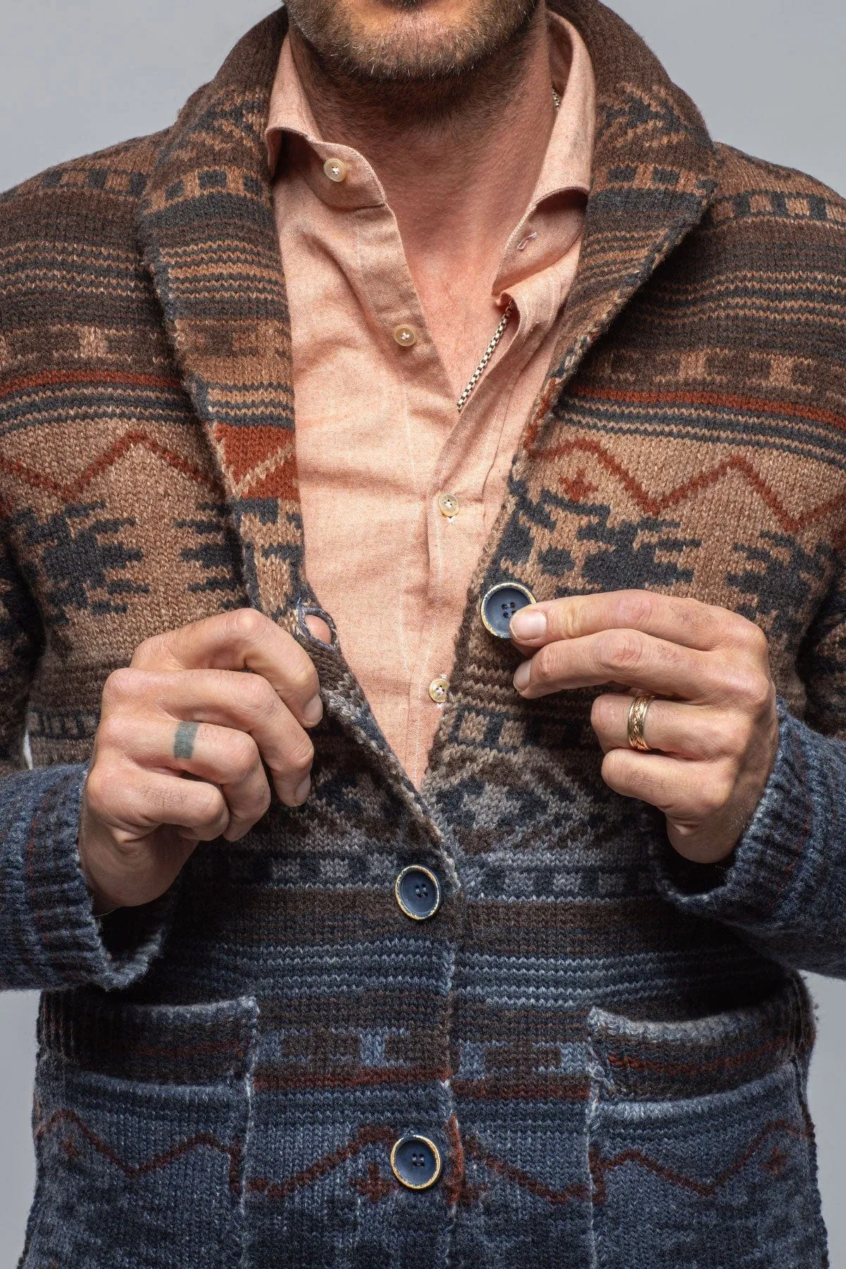 Liam Multi Colored Knit Cardigan