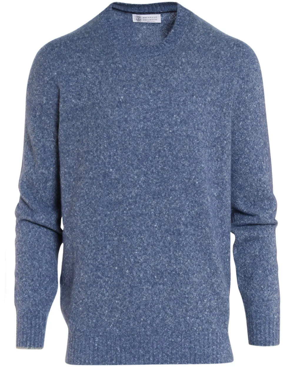 Light Blue Alpacca Blend Melange Sweater