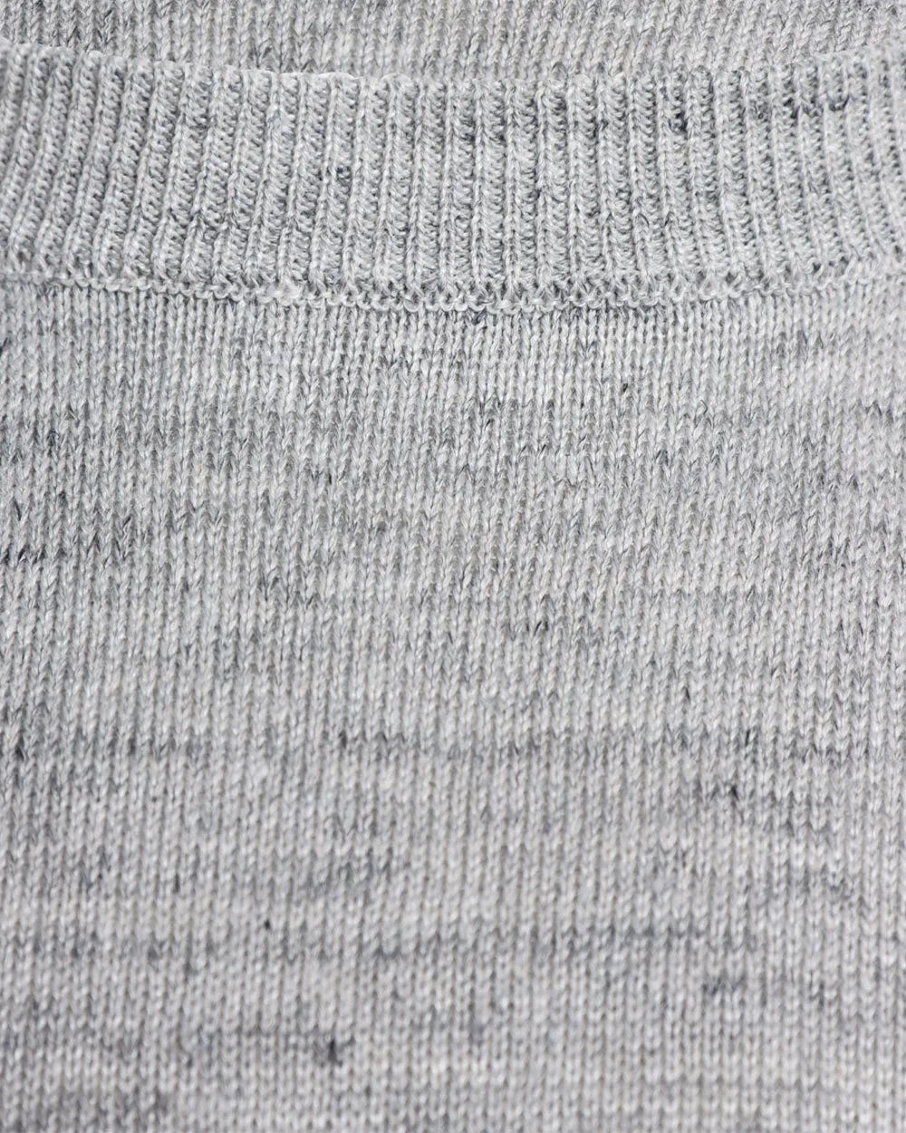 Light Grey Linen Blend Crewneck Sweater