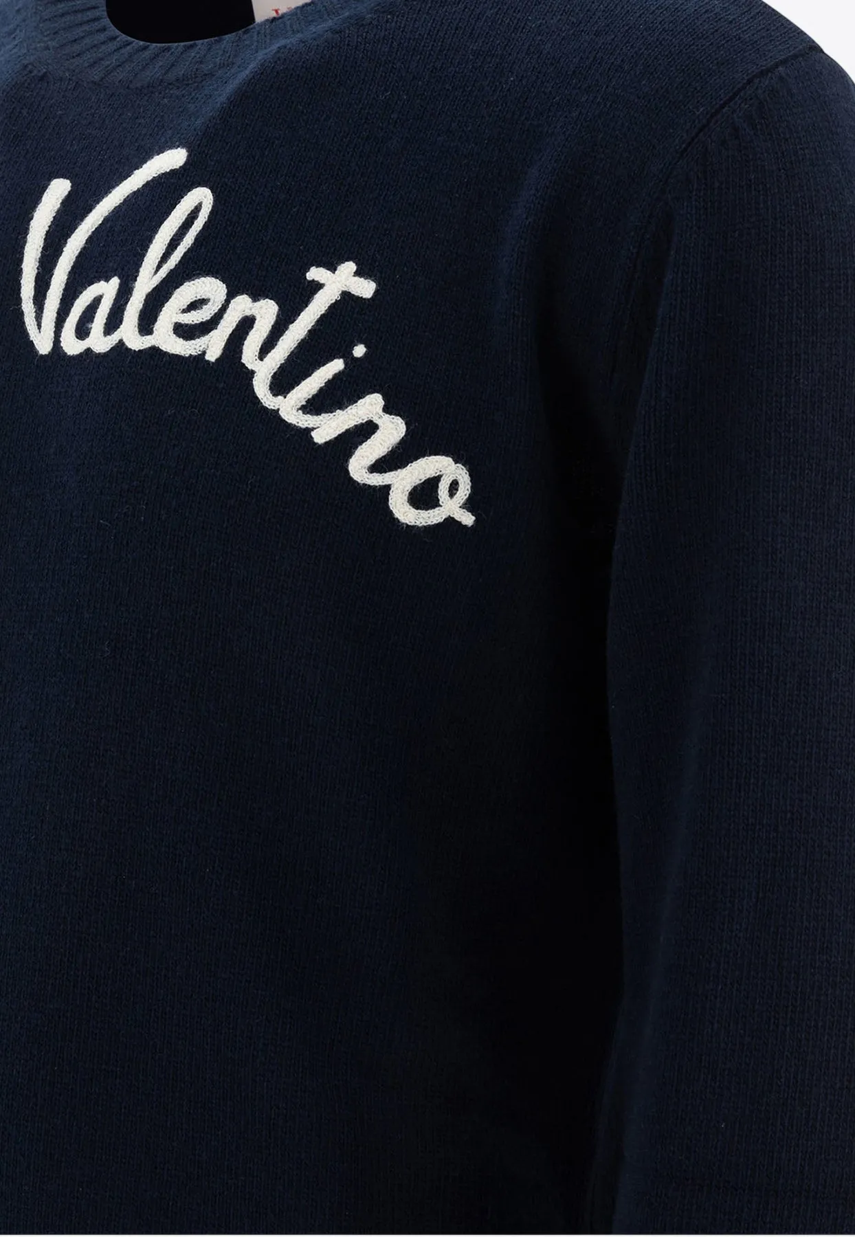 Logo-Embroidered Wool Sweater