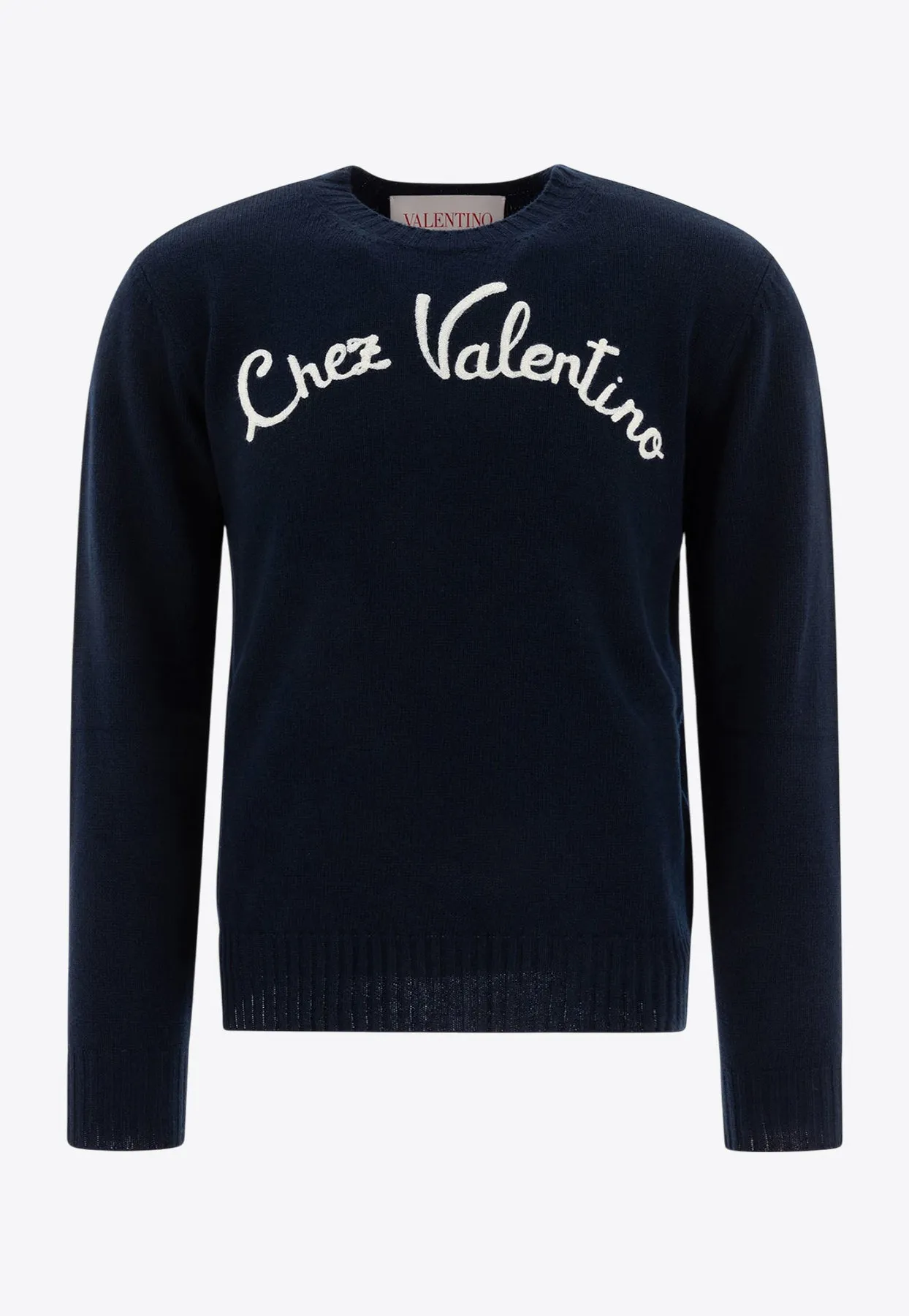 Logo-Embroidered Wool Sweater
