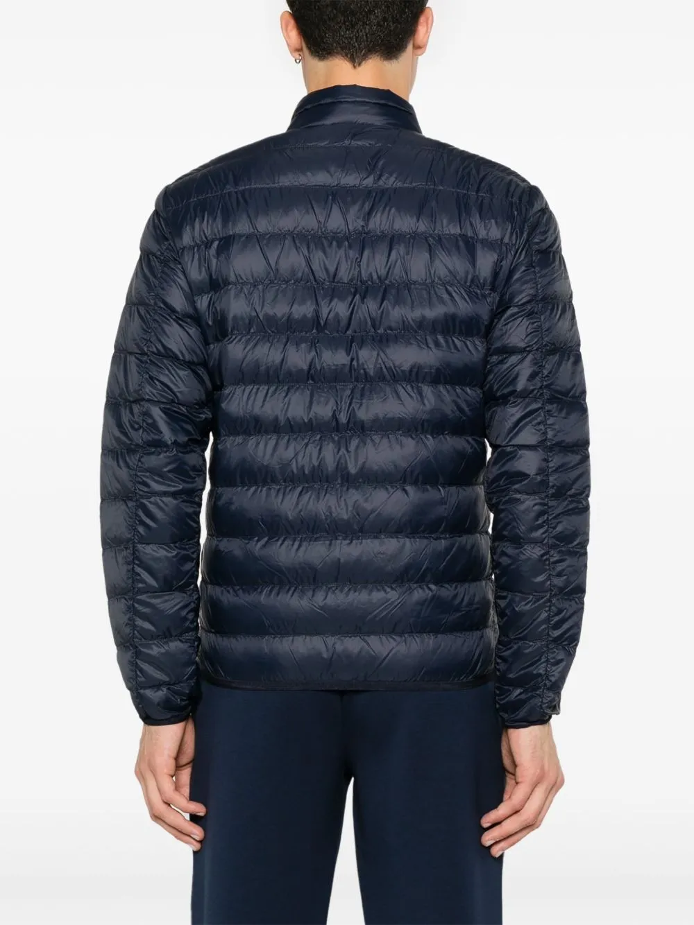 Logo short down jacket