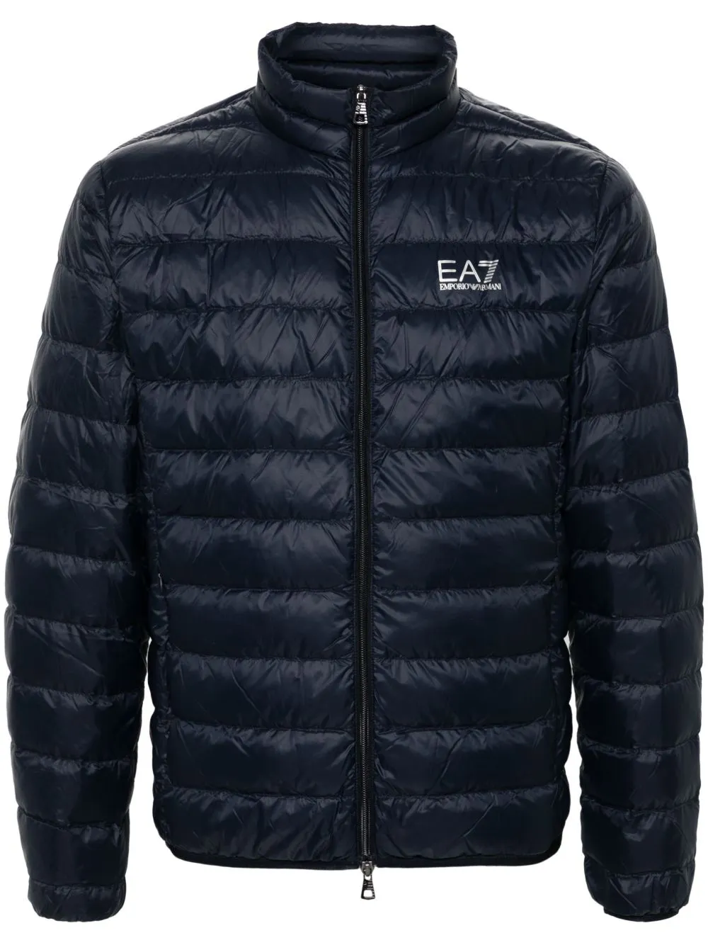 Logo short down jacket