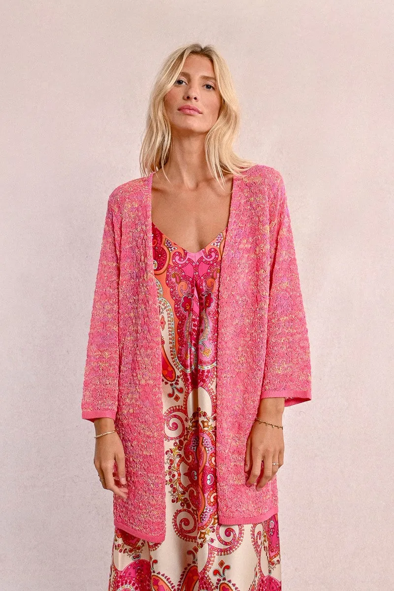 LONG KNITTED VEST, LONG SLEEVES