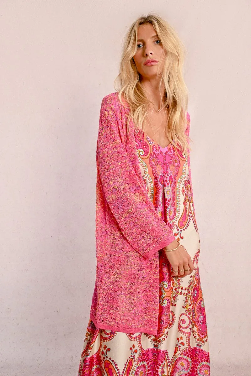 LONG KNITTED VEST, LONG SLEEVES