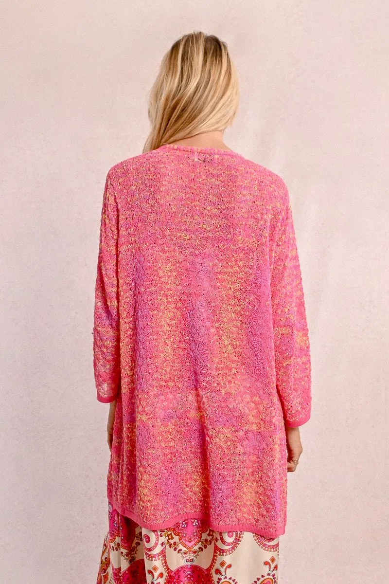 LONG KNITTED VEST, LONG SLEEVES