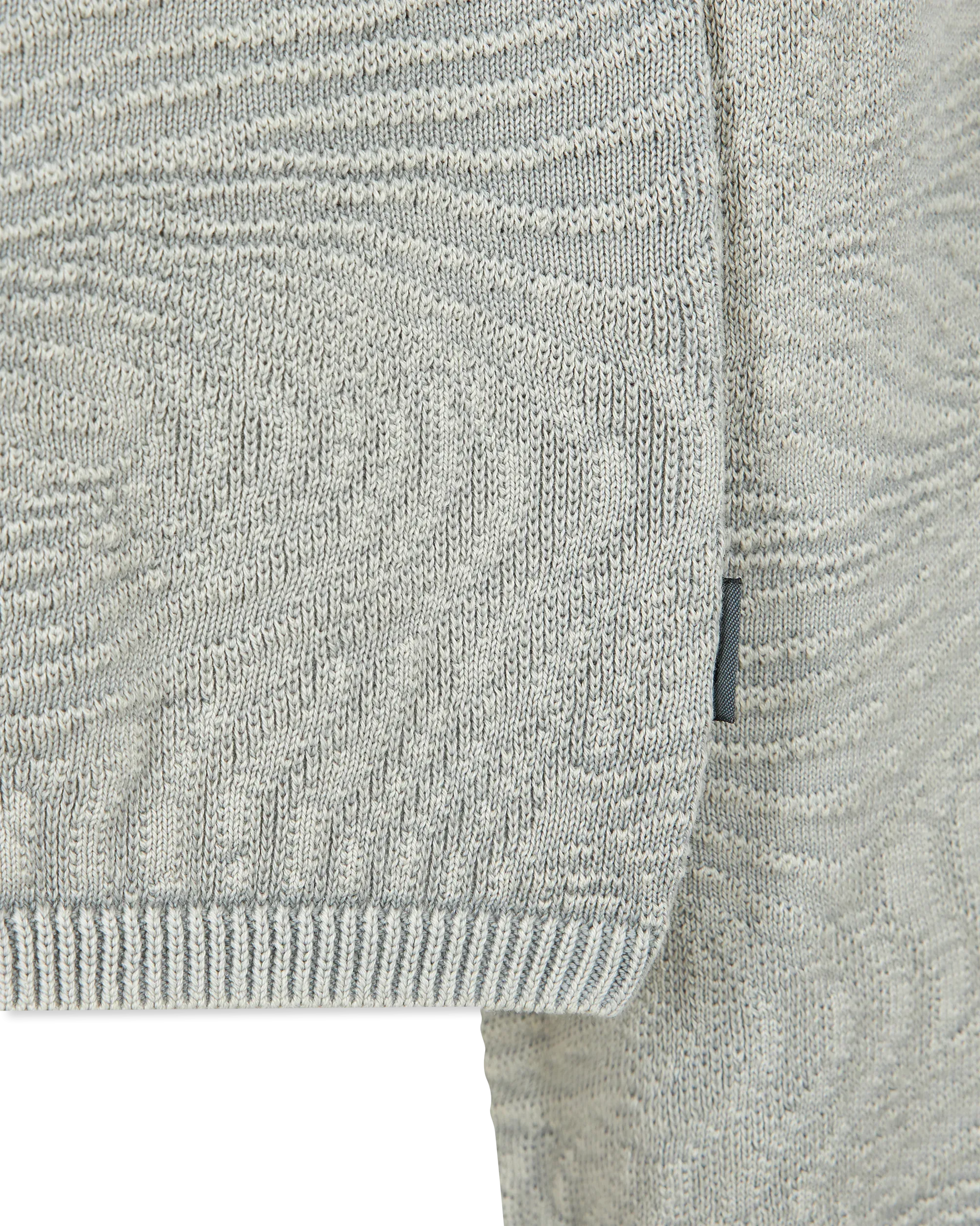Long Sleeve Wave Texture Crewneck Sweater