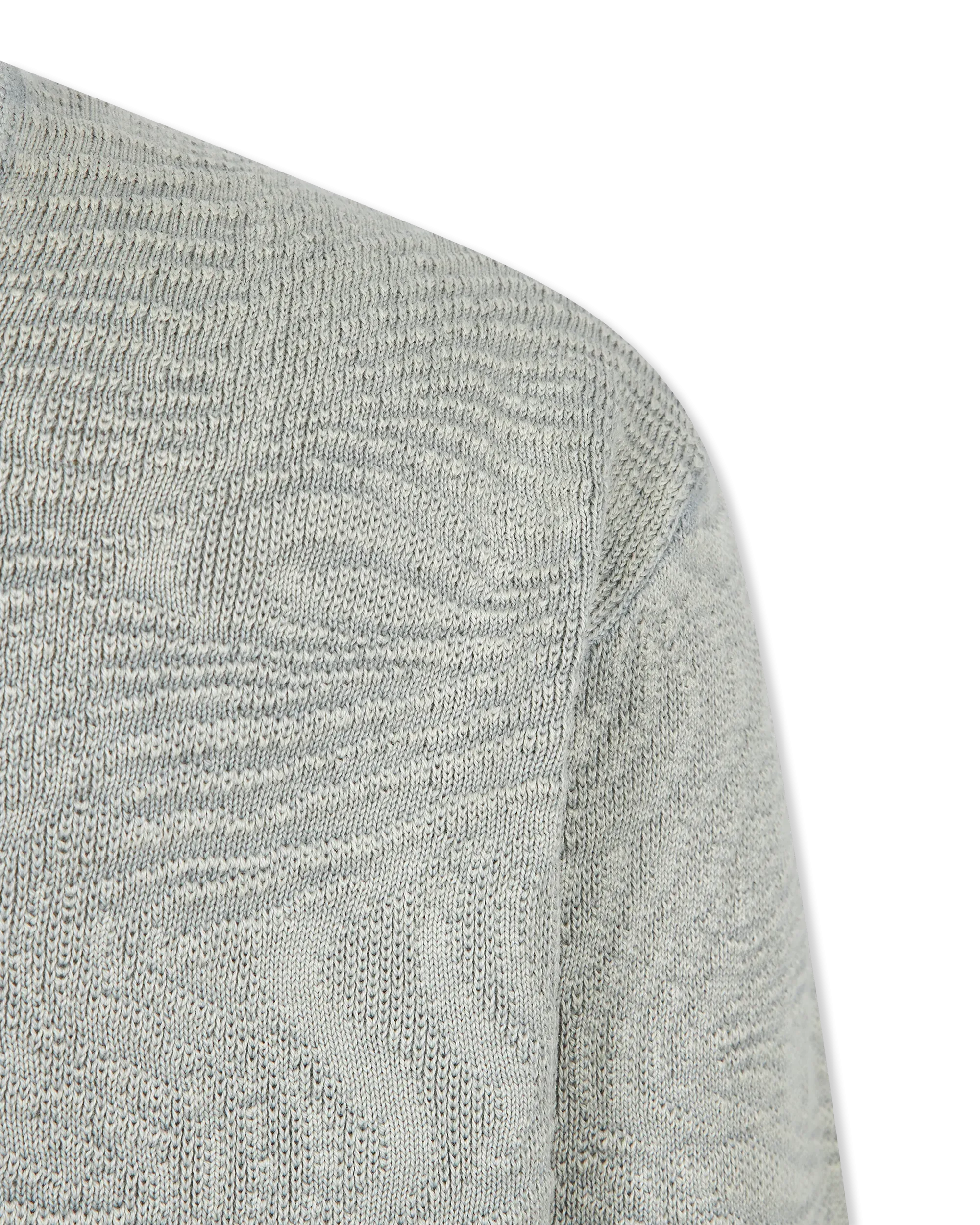 Long Sleeve Wave Texture Crewneck Sweater